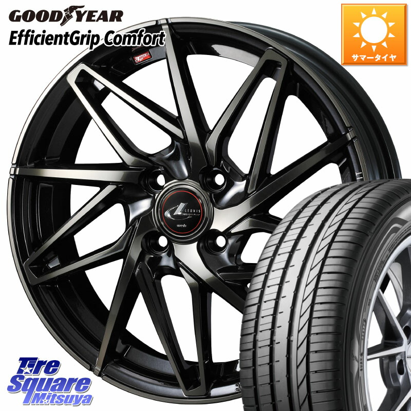 WEDS 40563 レオニス LEONIS IT PBMCTI 15インチ 15 X 5.5J +50 4穴 100 グッドイヤー EffcientGrip Comfort サマータイヤ 185/60R15 GR・GS系フィット GP5・6フィットHV