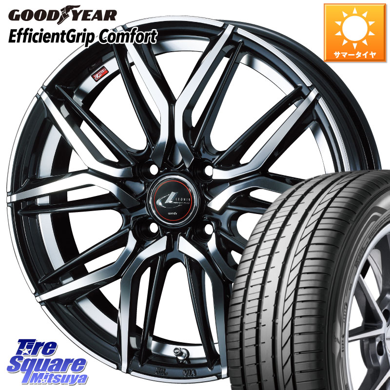 WEDS 40767 レオニス LEONIS LM 14インチ 14 X 4.5J +45 4穴 100 グッドイヤー EffcientGrip Comfort サマータイヤ 165/60R14