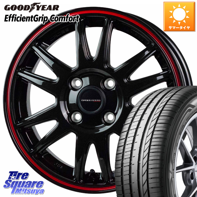 グッドイヤー EffcientGrip Comfort サマータイヤ 165/60R14HotStuff クロススピード CR6 CR-6 軽量ホイール 14インチ 14X4.5J 45 4穴 100 エブリイ ワゴン｜タイヤスクエアミツヤ