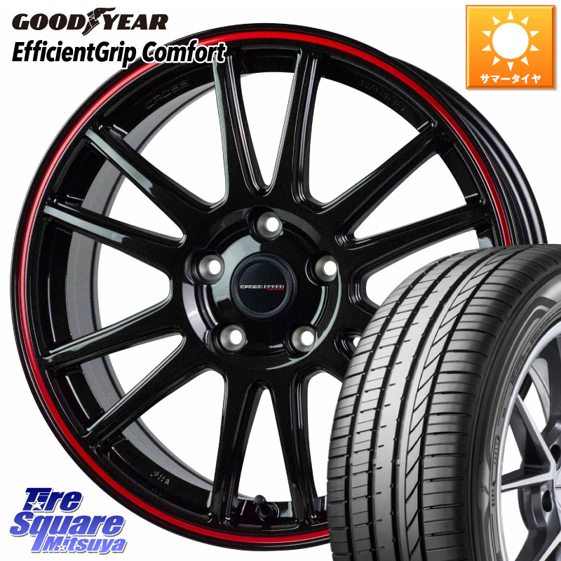 グッドイヤー EffcientGrip Comfort サマータイヤ 235/45R18HotStuff クロススピード CR6 CR-6 軽量ホイール 18インチ 18X8.0J 45 5穴 114.3 CY2アコード 70系カムリ スカイラインセダン 日産 ES レクサス キザシ アコード|タイヤスクエアミツヤ