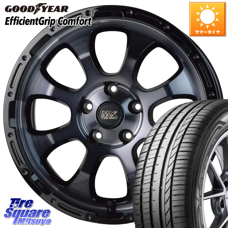 グッドイヤー EffcientGrip Comfort サマータイヤ 205/50R17HotStuff マッドクロス GRACE グレイス BKC 5H ホイール 17インチ 17X7.0J 45 5穴 114.3 GU系インプレッサ フロンクス オーリス カローラルミオン SX4 Sクロス|タイヤスクエアミツヤ