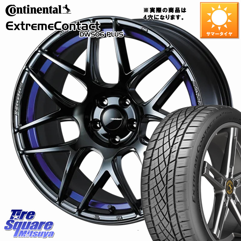 WEDS 74226 SA-27R ウェッズ スポーツ ホイール 17インチ ◇参考画像 17 X 6.5J +42 4穴 100 コンチネンタル ExtremeContact DWS06 PLUS エクストリームコンタクト 205/50R17 E13オーラ