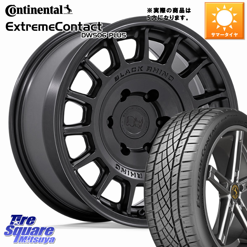 BLACK RHINO VOLL ボル ブラック ホイール 17インチ ブラックライノ 17 X 8.0J +38 5穴 114.3 コンチネンタル ExtremeContact DWS06 PLUS エクストリームコンタクト 215/50R17