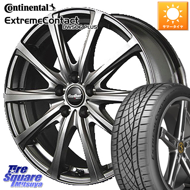 コンチネンタル ExtremeContact DWS06 PLUS エクストリームコンタクト 215/40R18MANARAY MID EuroSpeed ユーロスピード V25 ホイール 18インチ 18X7.5J 38 5穴 114.3 リーフ LEAF 日産|タイヤスクエアミツヤ