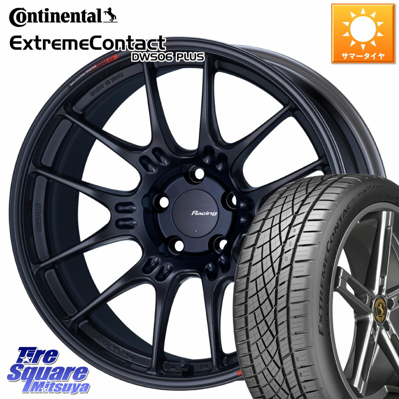 コンチネンタル ExtremeContact DWS06 PLUS エクストリームコンタクト 245/40R18ENKEI エンケイ RACING GTC02 BK ホイール 18インチ 18X9.5J(FL) 45 5穴 120 FL5シビックTypeR要ローダウン|タイヤスクエアミツヤ
