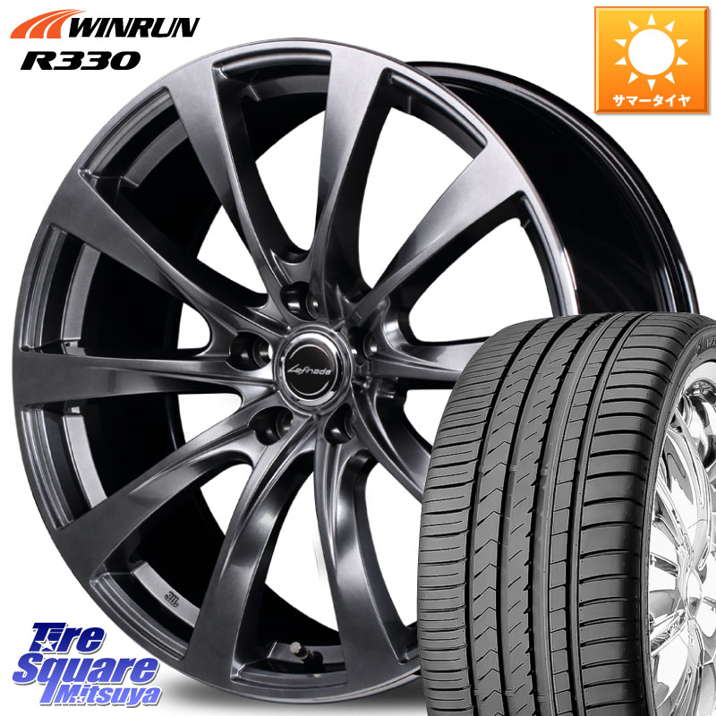 MANARAY MOTION2 平座仕様(トヨタ・レクサス専用)MID Lefinada ホイール 18 X 8.0J +45 5穴 114.3 WINRUN R330 サマータイヤ 215/40R18