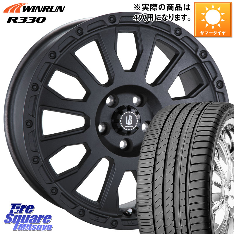 WINRUN R330 サマータイヤ 165/55R15阿部商会 LA STRADA AVENTURA アヴェンチュラ BK 15インチ 15X4.5J 45 4穴 100 N-BOX デリカミニ2WD タント スペーシア サクラ R1 R2 ルークス ROOX 日産 デイズ デイズルークス 日産 コペン N-ONE N ONE エヌワン ワゴンR等ハイト|タイヤスクエアミツヤ