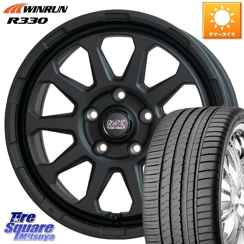 HotStuff マッドクロス レンジャー ブラック 5H ホイール 17インチ 17 X 7.0J +45 5穴 114.3 WINRUN R330 サマータイヤ 225/45R17