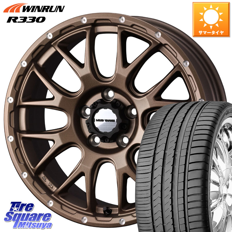 WEDS 41147 マッドヴァンス MUD VANCE 08 ホイール 18インチ 18 X 7.5J +35 5穴 114.3 WINRUN R330 サマータイヤ 235/55R18