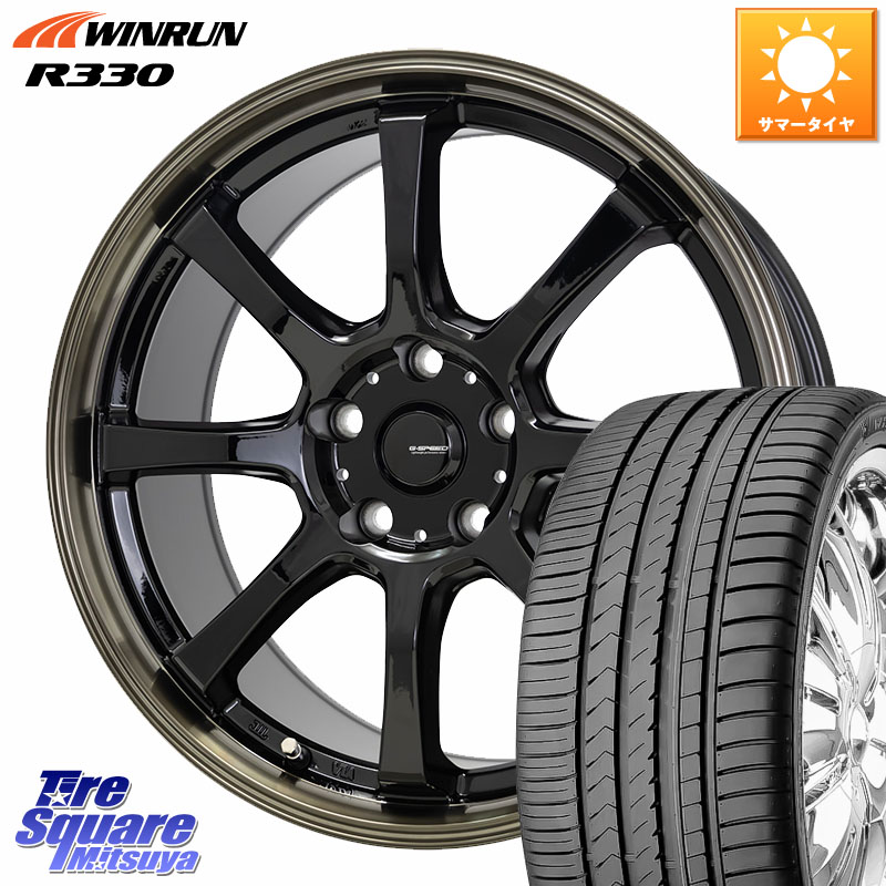HotStuff G-SPEED P-08 ホイール 18インチ ジースピード 18 X 8.0J +42 5穴 114.3 WINRUN R330 サマータイヤ 215/40R18