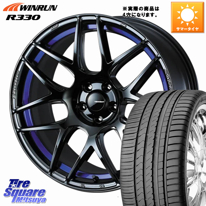 WEDS 74226 SA-27R ウェッズ スポーツ ホイール 17インチ ◇参考画像 17 X 6.5J +42 4穴 100 WINRUN R330 サマータイヤ 205/45R17 アクア ロードスター(ローダウン等)