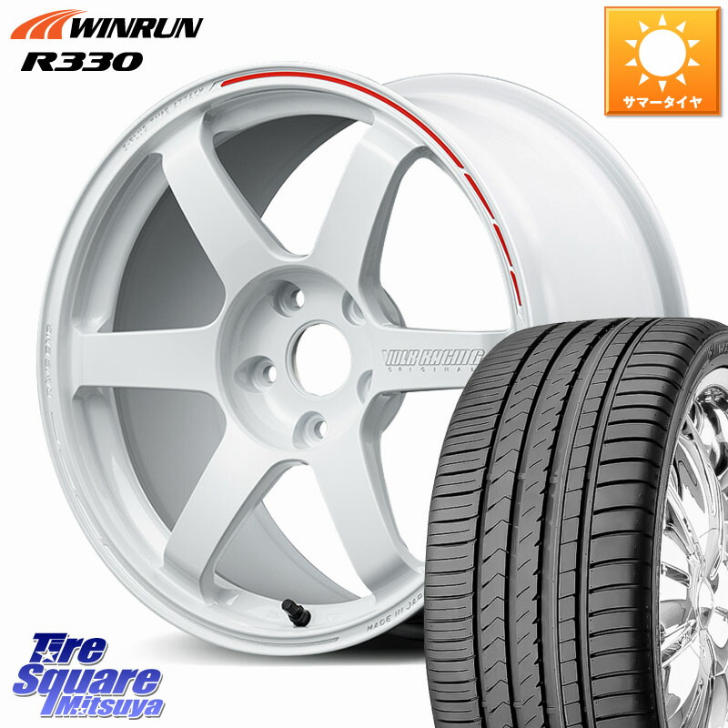 WINRUN R330 サマータイヤ 255/35R18RAYS 【欠品次回3~4月】 TE37 SAGA S-plus TIME ATTACK EDITION VOLK RACING 鍛造 ホイール 18インチ 18X8.5J(GR YARIS RZ) 36 5穴 114.3 GRヤリス ローダウン向けチューナーサイズ｜タイヤスクエアミツヤ