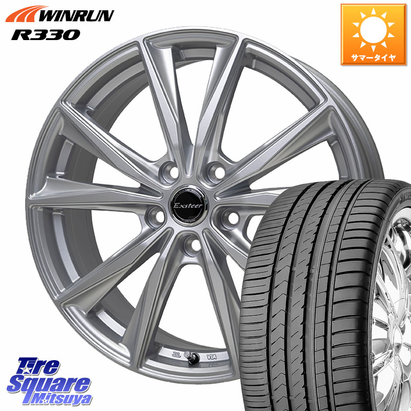 WINRUN R330 サマータイヤ 225/40R18HotStuff Exsteer ST ホイール 18インチ エクシーダ 18X8.0J 42 5穴 114.3 GRヤリスRSノーマルキャリパー プリウスアルファ シビック IS レクサス インサイト|タイヤスクエアミツヤ
