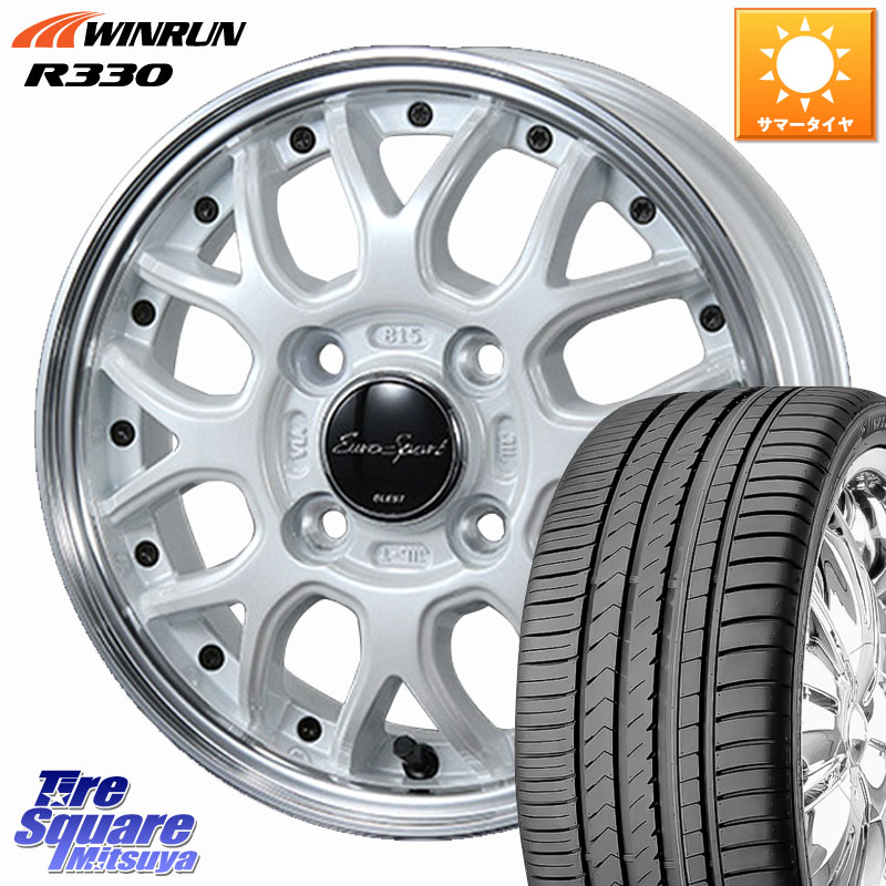 BLEST EuroSport Type815 軽自動車専用 ホイール 14インチ 14 X 4.5J +45 4穴 100 WINRUN R330 サマータイヤ 165/55R14 ハイゼット アゲトラCustom車用※軽自動車専用ホイール※