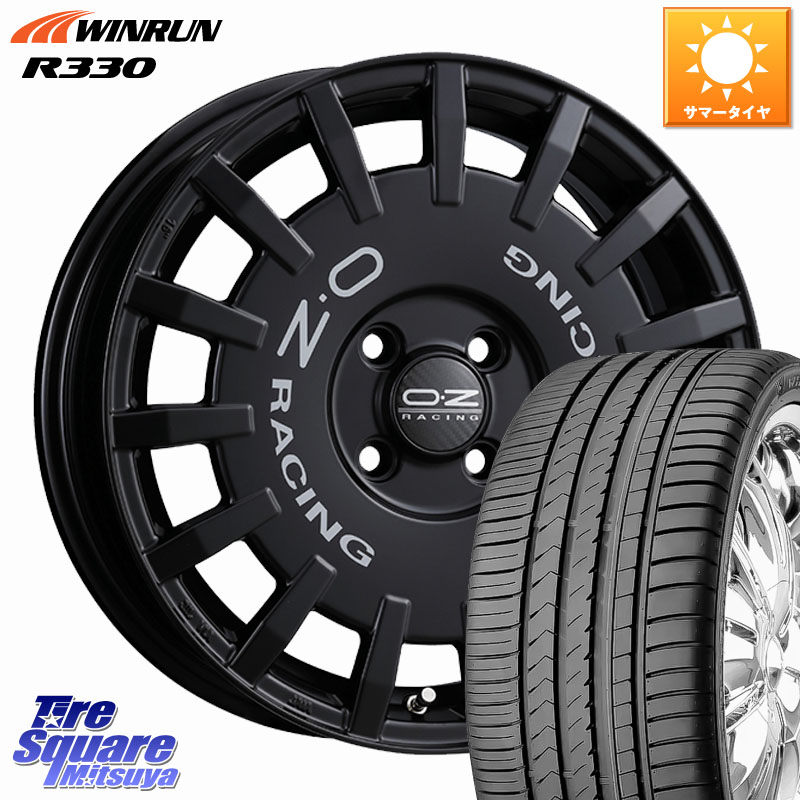 WINRUN R330 サマータイヤ 195/55R16OZ Rally Racing ラリーレーシング ホイール 16インチ 16X7.0J(FIAT 500e) 35 4穴 98 フィアット 500e|タイヤスクエアミツヤ