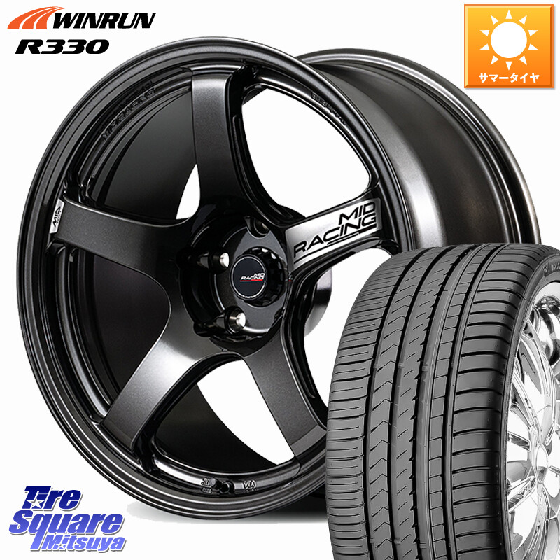 WINRUN R330 サマータイヤ 205/40R17MANARAY MID RACING R50 EVO ホイール 17インチ 17X7.0J 45 5穴 114.3|タイヤスクエアミツヤ