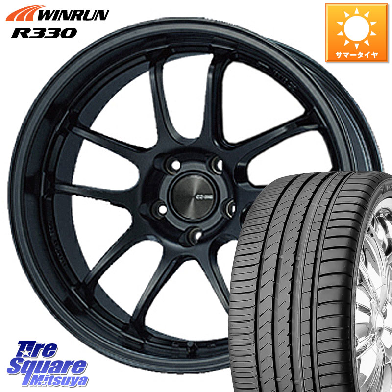 WINRUN R330 サマータイヤ 245/40R18ENKEI エンケイ PerformanceLine PF01 EVO ホイール 18X9.0J(EVO10 CZ4A) 35 5穴 114.3 CZ4Aランエボ10ブレンボキャリパー対応|タイヤスクエアミツヤ