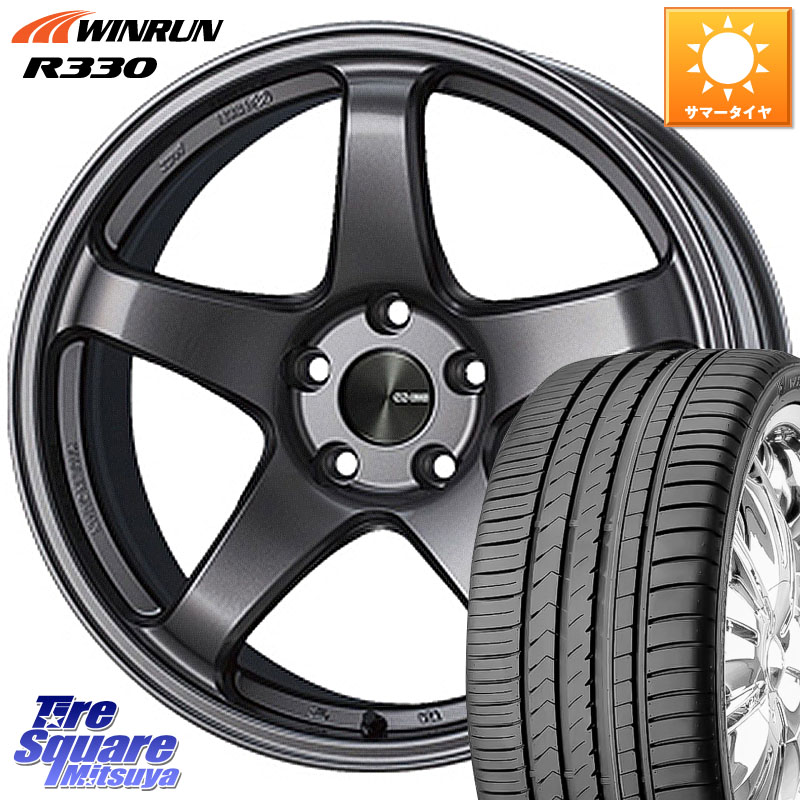 ENKEI エンケイ PerformanceLine PF05 DS 18インチ 18 X 8.0J +45 5穴 114.3 WINRUN R330 サマータイヤ 245/40R18 WRX S4(VBH)