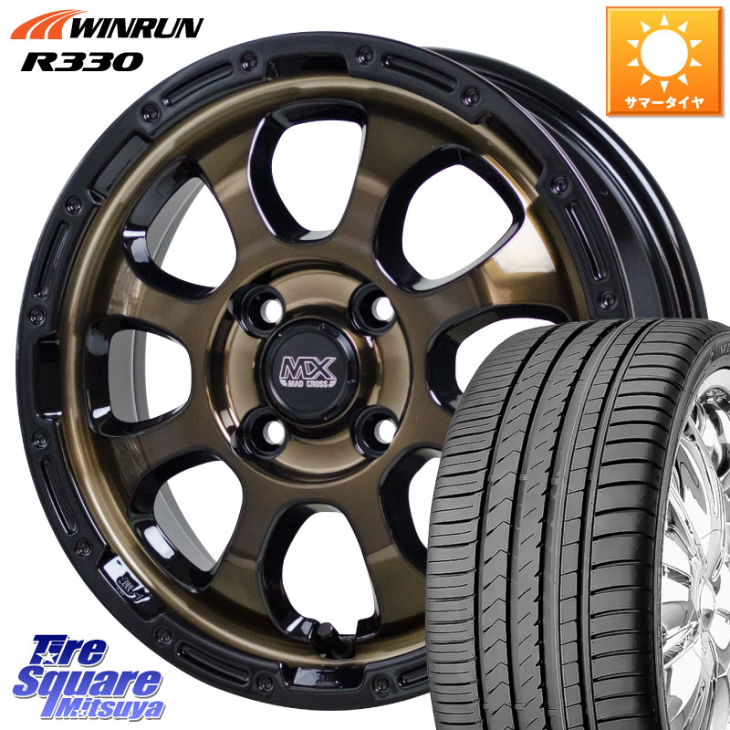 HotStuff マッドクロス GRACE グレイス BR 4H 在庫● ホイール 16インチ ★サマーセール★ 16 X 6.0J +42 4穴 100 WINRUN R330 サマータイヤ 165/50R16 ミラージュ