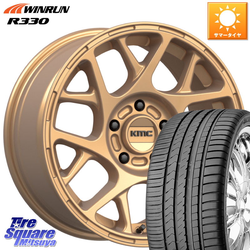 KMC KM708 BULLY ホイール 17インチ 専用Nut別売 17 X 8.0J +38 5穴 114.3 WINRUN R330 サマータイヤ 225/50R17