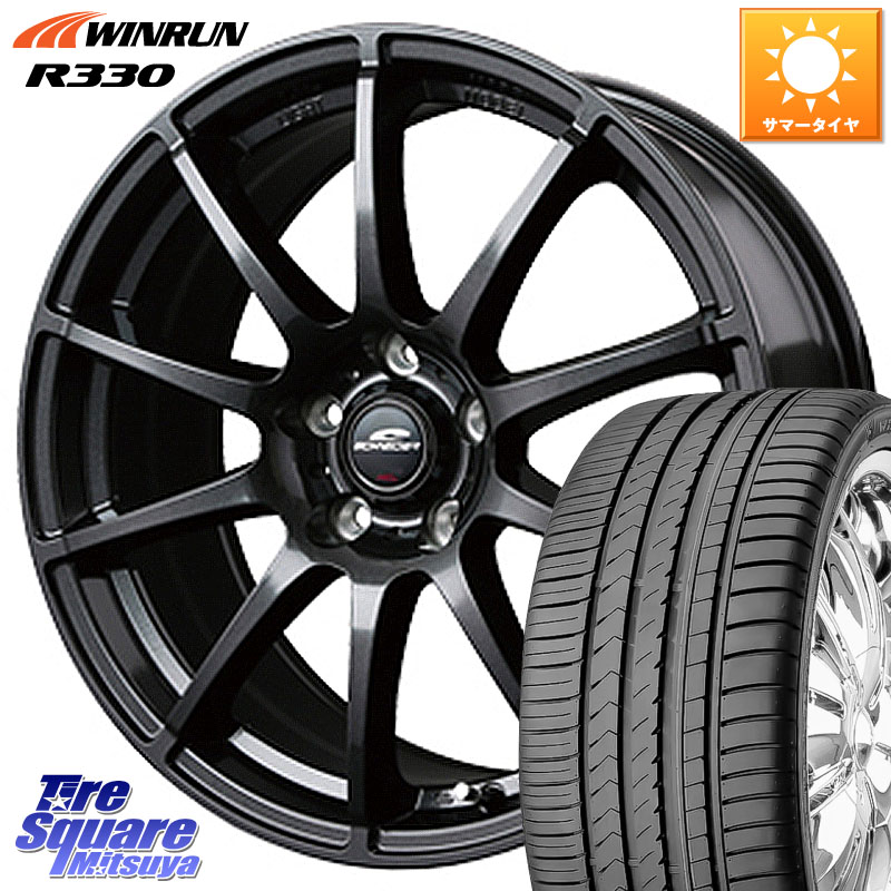 MANARAY MID SCHNEIDER StaG スタッグ ガンメタ ホイール 18インチ 18 X 8.0J +35 5穴 114.3 WINRUN R330 サマータイヤ 245/45R18