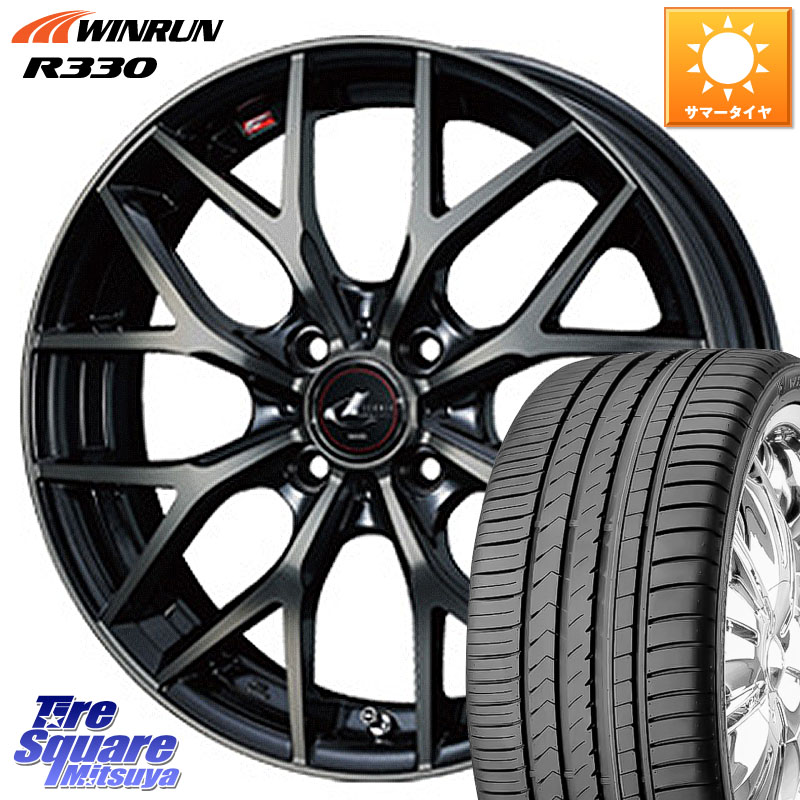 WEDS 37414 レオニス MX ウェッズ Leonis ホイール 17インチ 17 X 6.5J +50 4穴 100 WINRUN R330 サマータイヤ 215/40R17