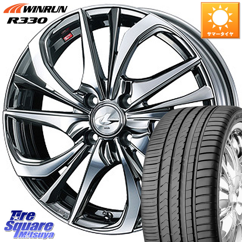 WEDS ウェッズ Leonis レオニス TE (BMCMC) ホイール 17インチ 17 X 6.5J +50 4穴 100 WINRUN R330 サマータイヤ 205/40R17