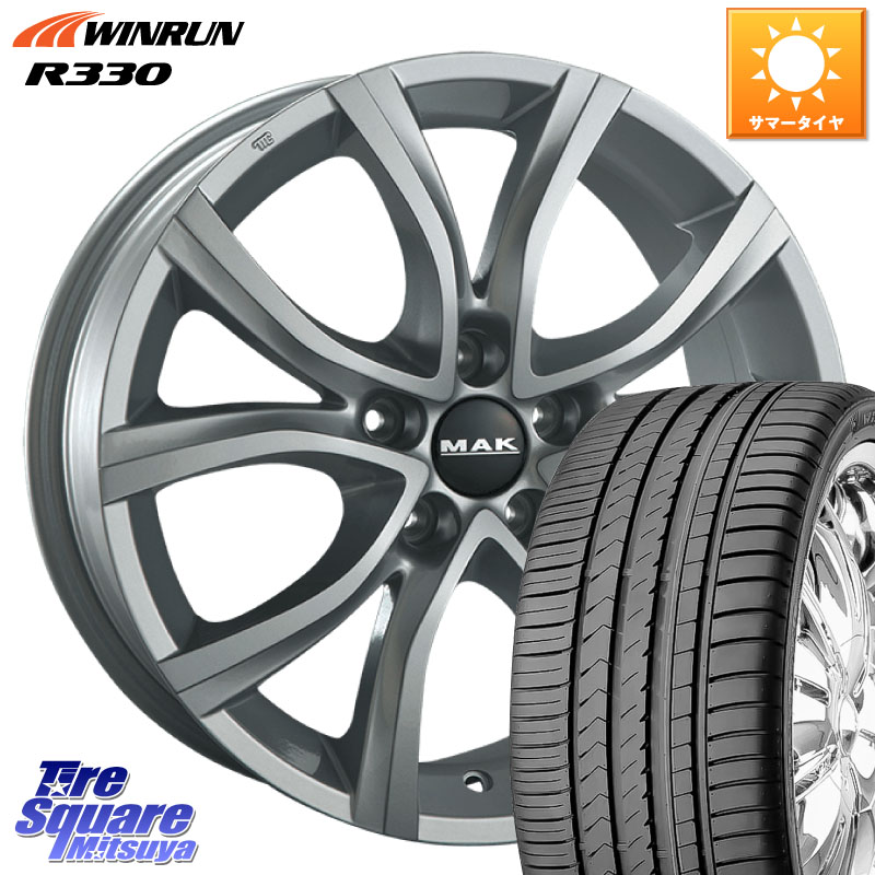 阿部商会 MAK ANTIBES ホイール 17インチ 17 X 7.5J(C6 X6X) +35 5穴 108 WINRUN R330 サマータイヤ 225/55R17 シトロエン C6 シトロエン X6系