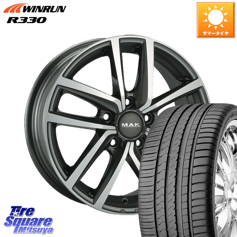 WINRUN R330 サマータイヤ 215/55R17阿部商会 MAK DRESDEN ホイール 17インチ 17X7.0J(VW PASSAT 3CC) 40 5穴 112 フォルクスワーゲン パサート｜タイヤスクエアミツヤ