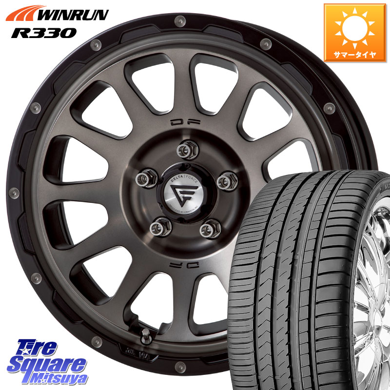 WINRUN R330 サマータイヤ 205/40R17DELTA FORCE デルタフォース オーバル 8J ホイール 17インチ 17X8.0J 35 5穴 114.3｜タイヤスクエアミツヤ