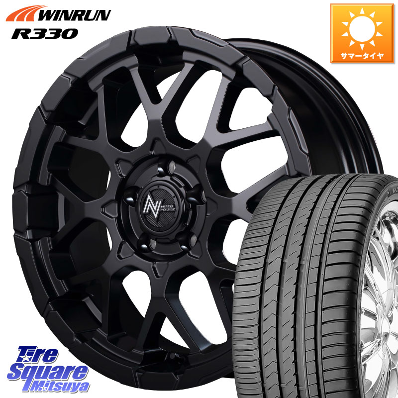 MANARAY MID ナイトロパワー M28 BULLET-S 18インチ 18 X 7.0J +35 5穴 114.3 WINRUN R330 サマータイヤ 215/45R18 プリウスアルファ