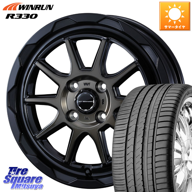 WEDS マッドヴァンス 06 MUD VANCE 06 ウエッズ 16インチ 16 X 6.0J +40 4穴 100 WINRUN R330 サマータイヤ 205/55R16 E13オーラ