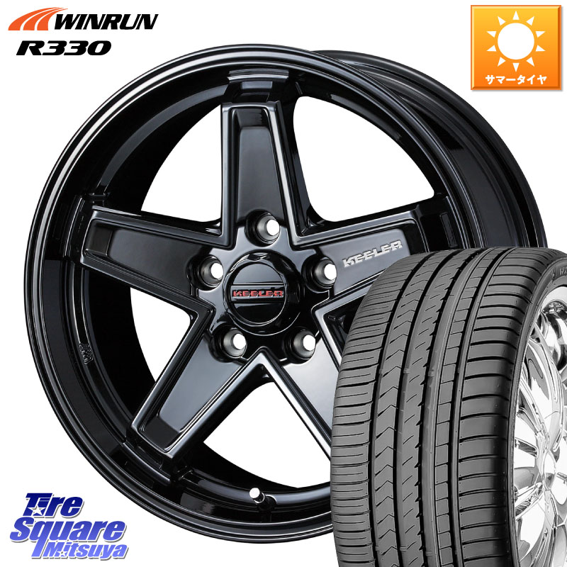 WINRUN R330 サマータイヤ 195/55R16WEDS KEELER TACTICS ブラック ホイール 16インチ キーラー タクティクス 16X7.0J 38 5穴 114.3｜タイヤスクエアミツヤ
