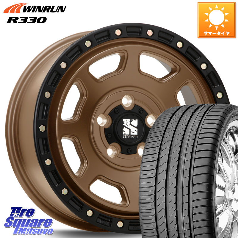 MLJ XJ07 XTREME-J 5H MB エクストリームJ 17インチ 17 X 8.0J +35 5穴 114.3 WINRUN R330 サマータイヤ 225/50R17