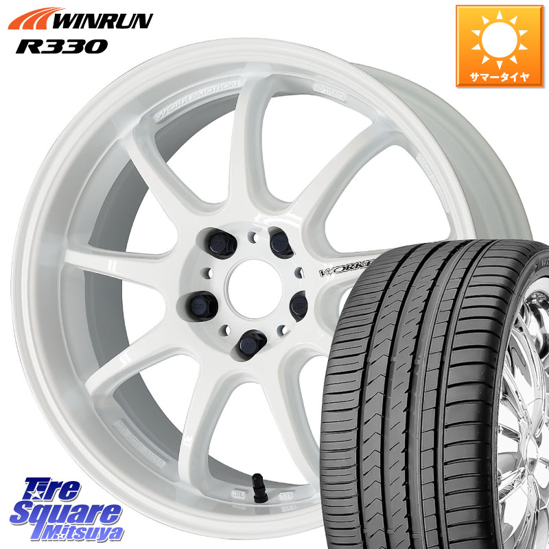 WINRUN R330 サマータイヤ 225/40R18WORK ワーク EMOTION エモーション D9R 18インチ 18X7.5J 53 5穴 114.3 GU系インプレッサ ステップワゴン シビックTypeR|タイヤスクエアミツヤ