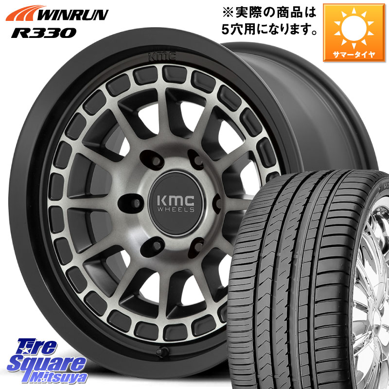 WINRUN R330 サマータイヤ 205/40R17KMC KM719 CANYON GRAY 17インチ 17X8.0J 35 5穴 114.3｜タイヤスクエアミツヤ