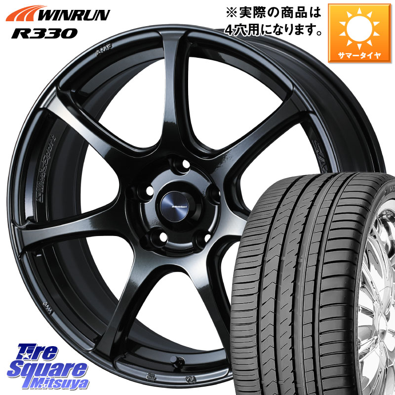 WEDS 74020 ウェッズ スポーツ SA75R SA-75R 17インチ 17 X 6.5J +42 4穴 100 WINRUN R330 サマータイヤ 205/50R17 E13オーラ