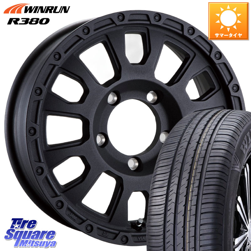 阿部商会 LA STRADA AVENTURA アヴェンチュラ BK 16インチ 16 X 5.5J +0 5穴 139.7 WINRUN R380 サマータイヤ 215/65R16 ジムニー専用(要オーバーフェンダー等)