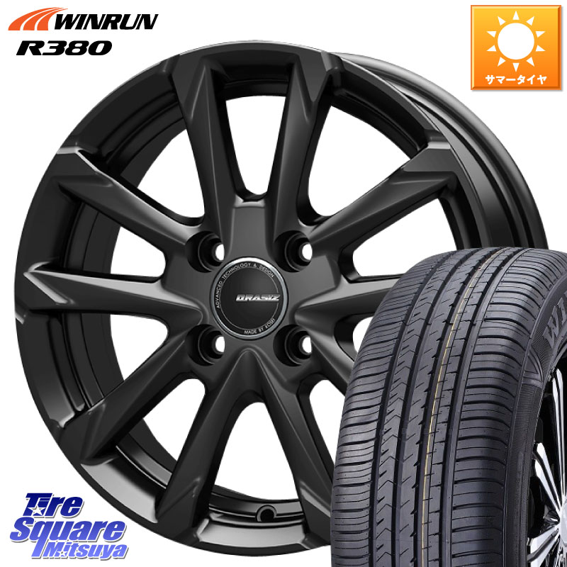 KOSEI QGC510B QRASIZ GC36F クレイシズ ホイール 15インチ 15 X 5.5J +42 4穴 100 WINRUN R380 サマータイヤ 185/60R15 アクア 160系カローラフィールダー ヤリス GR・GS系フィット 130系ヴィッツ