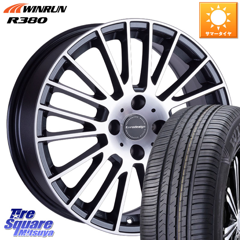 阿部商会 Eurodesign CALWER ホイール 16インチ 16 X 6.5J(DS5 B8) +25 4穴 108 WINRUN R380 サマータイヤ 215/60R16 シトロエン DS5 DSオートモビル B8系
