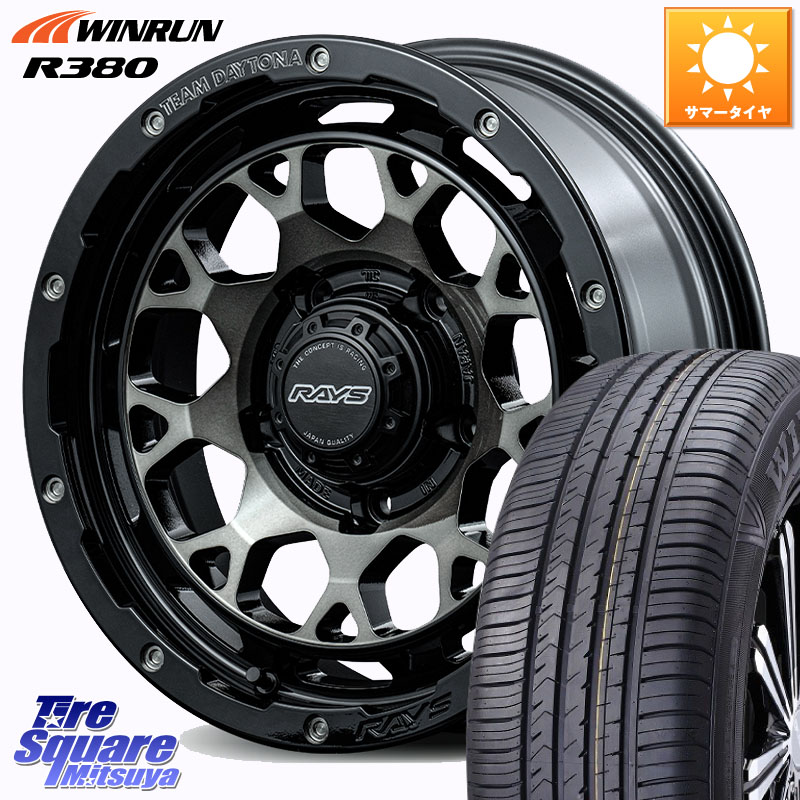 RAYS 【欠品次回8~9月】 TEAM DAYTONA M9+ ※インセット-5 ホイール 16インチ 16 X 6.0J +0 5穴 139.7 WINRUN R380 サマータイヤ 215/65R16 ジムニー専用(要オーバーフェンダー等) ジムニ－シエラ・ノマド(カスタム)