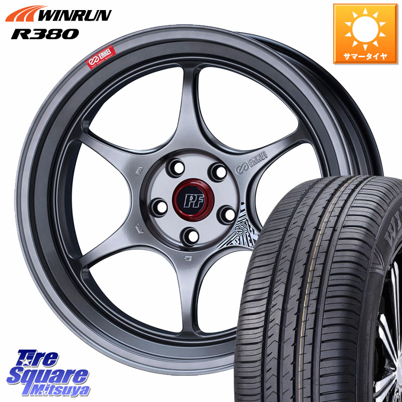 ENKEI エンケイ PerformanceLine PF06 シルバー ホイール 18インチ 18 X 7.5J +48 5穴 114.3 WINRUN R380 サマータイヤ 225/60R18 T32エクストレイル CX-5 CX-8 BT5レガシィアウトバック