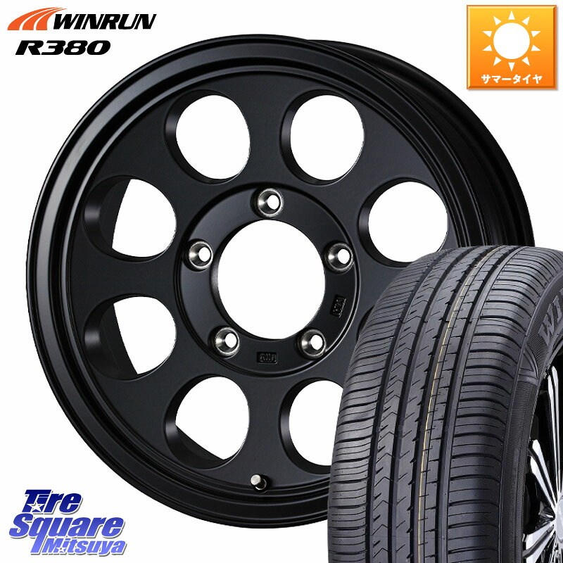 WEDS JIMLINE TYPE2 ※インセット-5 ホイール 16インチ ジムライン 16 X 6.0J +0 5穴 139.7 WINRUN R380 サマータイヤ 215/65R16 ジムニー専用(要オーバーフェンダー等) ジムニ－シエラ・ノマド(カスタム)