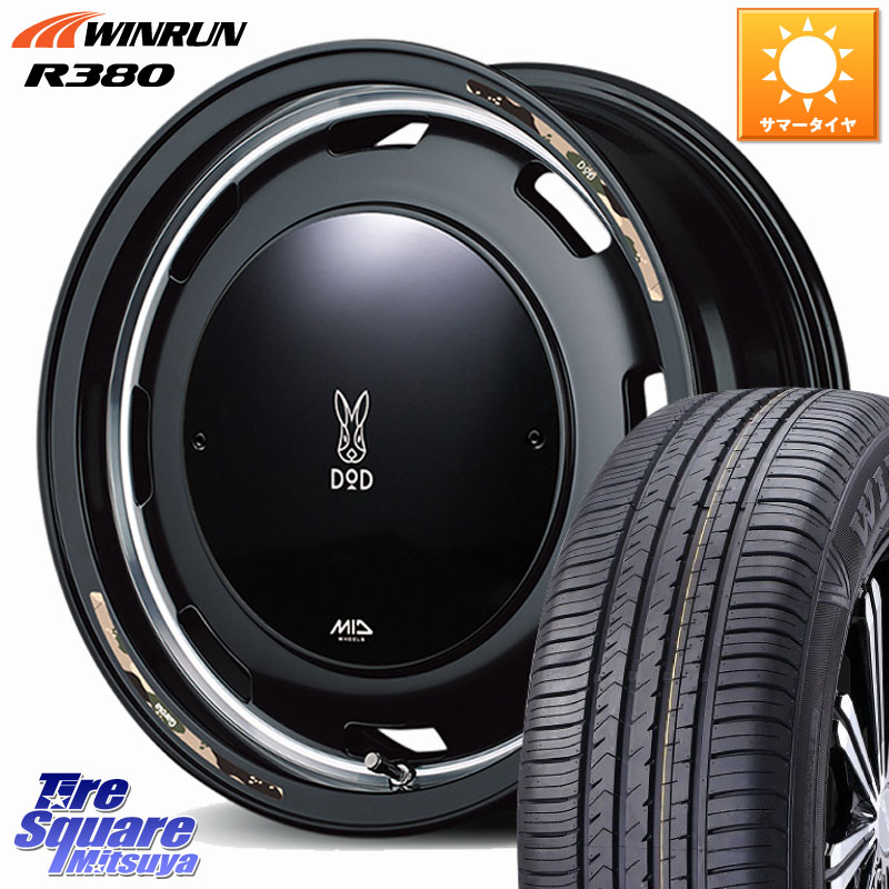 MANARAY MID x DOD ウシャリントバリ ※インセット-5 ホイール 16インチ 16 X 6.0J +0 5穴 139.7 WINRUN R380 サマータイヤ 215/65R16 ジムニー専用(要オーバーフェンダー等) ジムニ－シエラ・ノマド(カスタム)