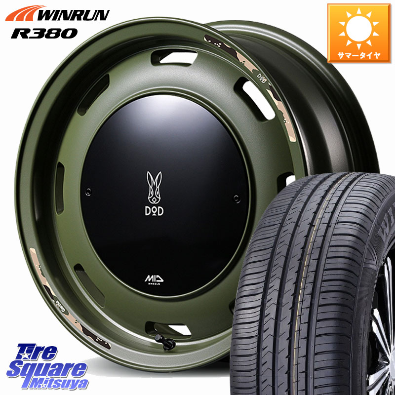 MANARAY MID x DOD ウシャリントバリ ※インセット-5 ホイール 16インチ 16 X 6.0J +0 5穴 139.7 WINRUN R380 サマータイヤ 215/65R16 ジムニー専用(要オーバーフェンダー等) ジムニ－シエラ・ノマド(カスタム)