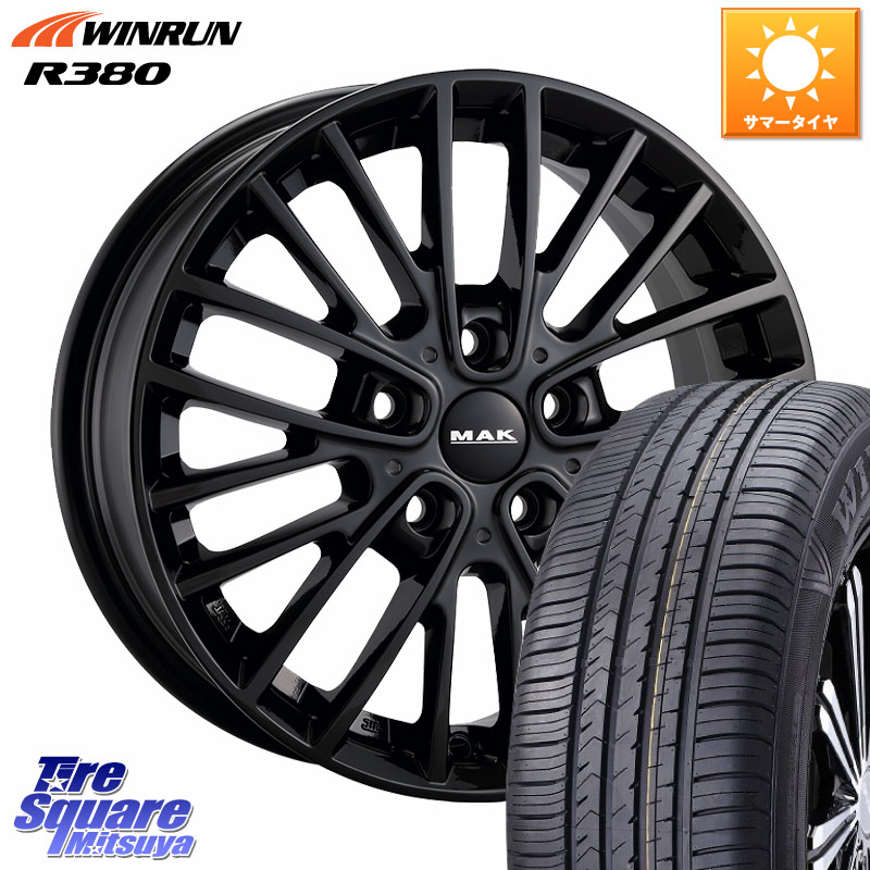 阿部商会 MAK CHELSE BK ホイール 16インチ 16 X 7.0J(MINI F60) +41 5穴 112 WINRUN R380 サマータイヤ 205/65R16 MINI ミニ クロスオーバー F60