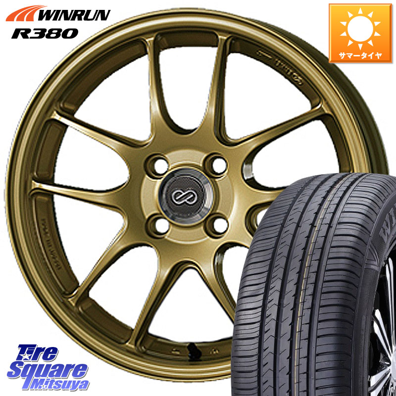 WINRUN R380 サマータイヤ 195/60R16ENKEI エンケイ PerformanceLine PF01 ゴールド ホイール 16X6.5J 53 4穴 100 E13ノートクロスオーバー｜タイヤスクエアミツヤ