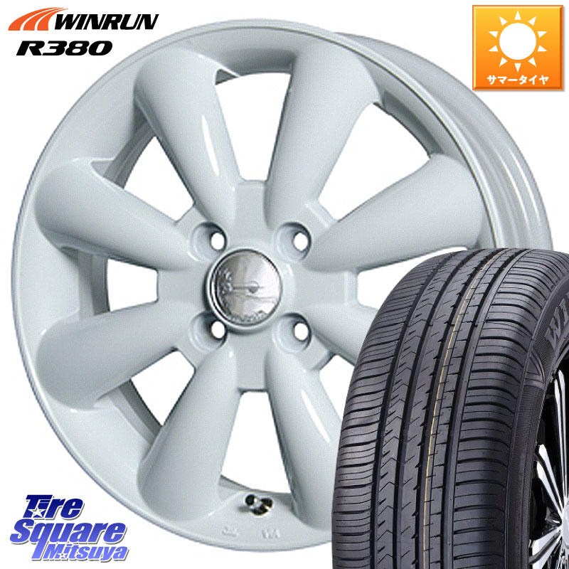 HotStuff ララパーム KC-8 lala Palm KC8 WH ホイール 14インチ 14 X 4.5J +43 4穴 100 WINRUN R380 サマータイヤ 165/70R14 Mx27/37/47Sソリオ・デリカD2 MAx6S系ソリオ