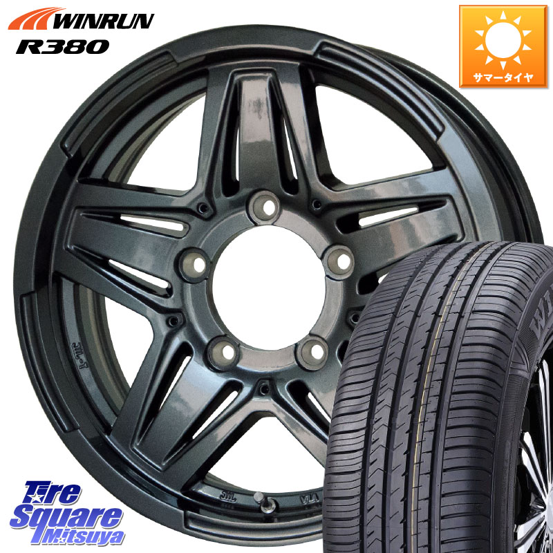 HotStuff マッドクロス JB-01 JB01 (GM) ホイール 16インチ 16 X 6.0J +0 5穴 139.7 WINRUN R380 サマータイヤ 215/65R16 ジムニー専用(要オーバーフェンダー等) ジムニ－シエラ・ノマド(カスタム)