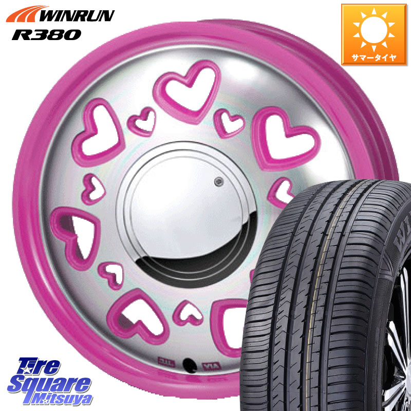 WINRUN R380 サマータイヤ 165/70R14MONZA K Quty キューティー ホイール 14インチ 14X4.5J 43 4穴 100 Mx27/37/47Sソリオ・MB37SデリカD2 MAx6S系ソリオ デリカD:2 D2 ラピュタ ハスラー リフトアップ等カスタム フレアクロスオーバー リフトアップ等カスタムサイズ｜タイヤスクエアミツヤ